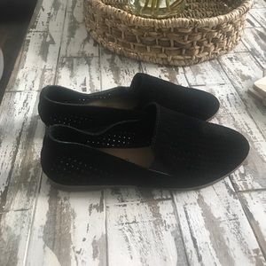 Black Fabric Loafers